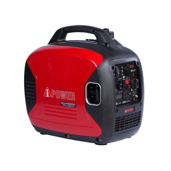 A-Ipower Portable Inverter Generator, Gasoline, 1,600 W Rated, 2,000 W Surge, Recoil Start, 120V AC SUA2000i
